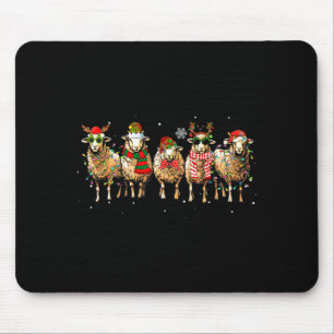 Sheep Santa Xmas Funny Sheep Lover Gift Christmas  Mouse Pad