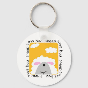 Sheep Says Baa T-shirts and Gifts Key Ring