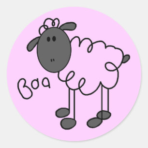 Sheep Says Baa Tshirts and Gifts Classic Round Sticker