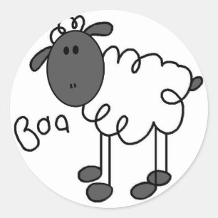 Sheep Says Baa Tshirts and Gifts Classic Round Sticker