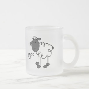 Sheep Says Baa Tshirts and Gifts Frosted Glass Coffee Mug