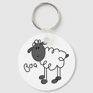 Sheep Says Baa Tshirts and Gifts Key Ring