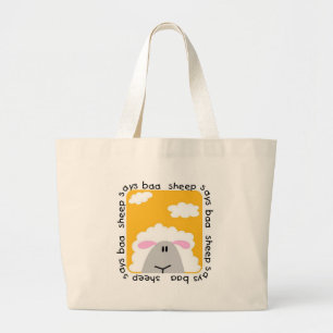 Sheep Says Baa Tshirts and Gifts Large Tote Bag
