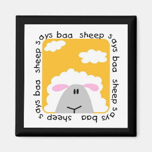 Sheep Says Baa Tshirts and Gifts Magnet