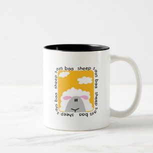 Sheep Says Baa Tshirts and Gifts Two-Tone Coffee Mug