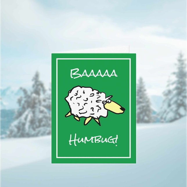 Sheep Says Baaaa Humbug - Christmas Card (Creator Uploaded)