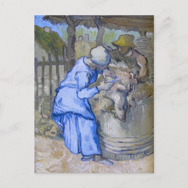 Sheep-Shearers (after Millet), Van Gogh Fine Art Postcard (Front)