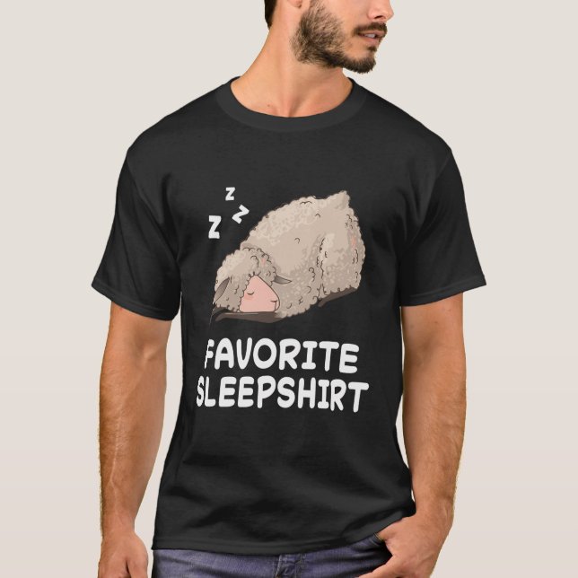Sheep Sheep Nap Sleeping Sleep Pajama Pyjamas Nigh T-Shirt (Front)