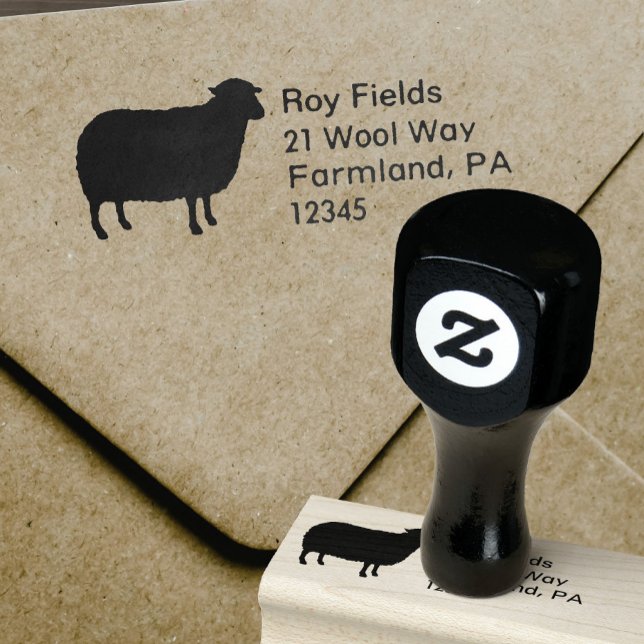 Sheep Silhouette Return Address Rubber Stamp (Creator Uploaded)