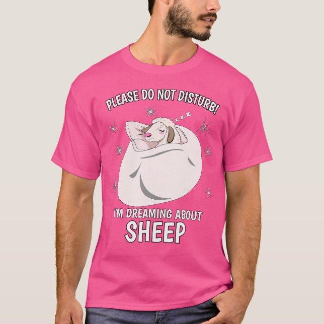 Sheep Sleeping Pj Top I'M Dreaming About Sheeps (Front)