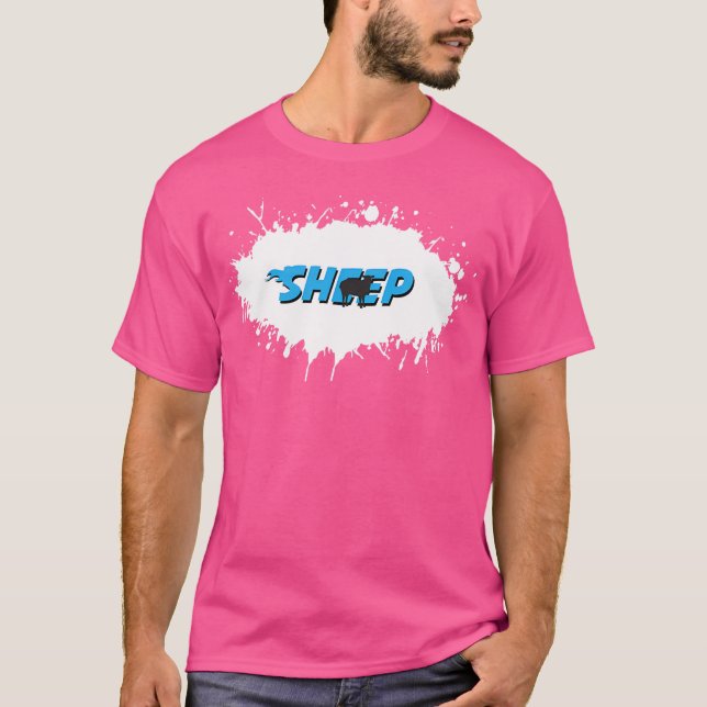 Sheep Splash Animal Lover T-Shirt (Front)