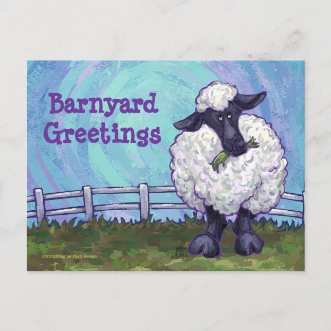 Sheep Stationery Postcard (Front)