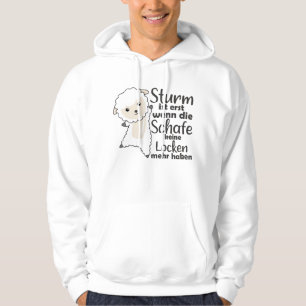 Sheep Storm Northern Germany North Sea Sea Coast Hoodie