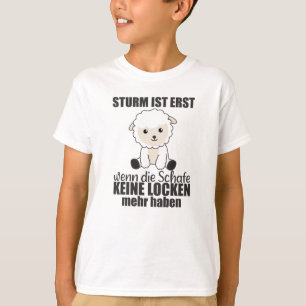 Sheep Storm Northern Germany North Sea Sea Coast T-Shirt