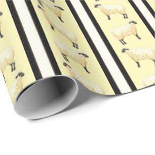 Sheep Stripe  Wrapping Paper