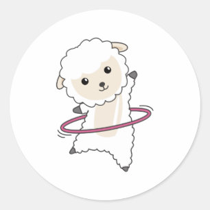 Sheep The Hullern Sport Cute Animals Lamb Sheep Classic Round Sticker