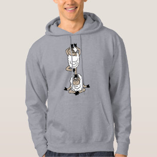 Sheep Tired Sleepy Yoga Stacked Balancing Meditati Hoodie