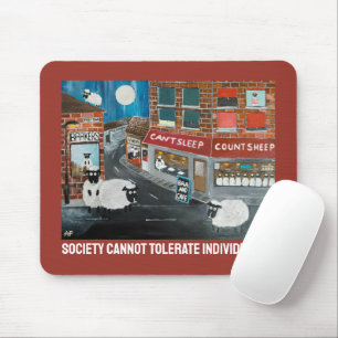Sheep Town Painting by Alfred Fox Mouse Pad