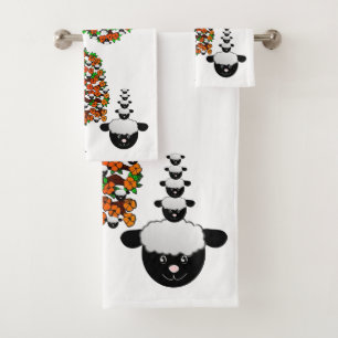 Sheep Tree Hands Bathroom Towel Sets