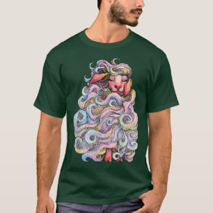 Sheep Tshirt, Fairy Sheep Art Tee, Sheep Lover , S T-Shirt