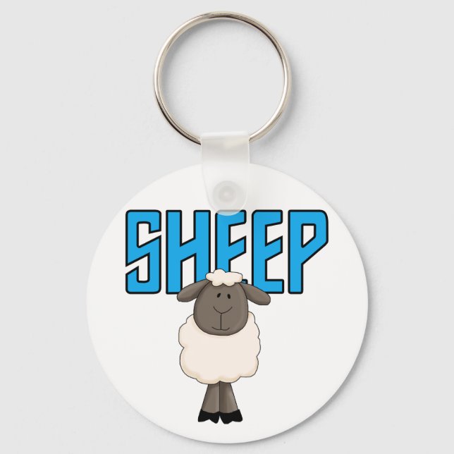 Sheep Tshirts and Gifts Key Ring (Front)