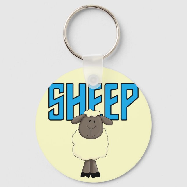 Sheep Tshirts and Gifts Key Ring (Front)