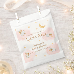 Sheep Twinkle Twinkle Moon Stars Girl Baby Shower Favour Bags