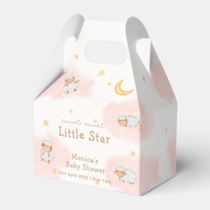 Sheep Twinkle Twinkle Moon Stars Girl Baby Shower Favour Box
