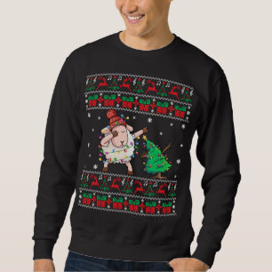 Sheep Ugly Christmas Sweater Dabbing Sheep Xmas El