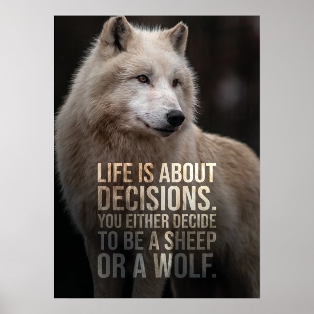 Sheep vs Wolf - Success, Hustle, Gym, Entrepreneur Poster (Front)