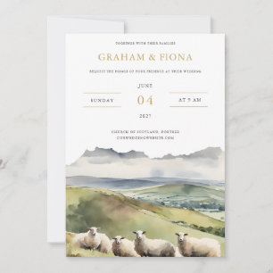 Sheep Watercolor Invitation