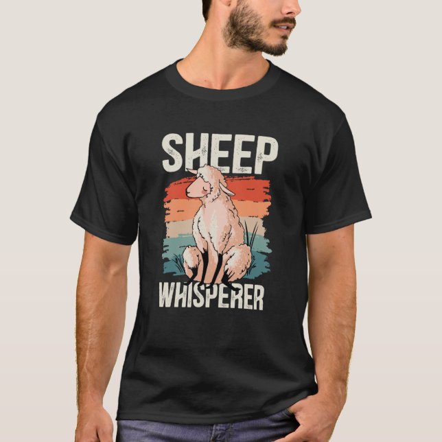 Sheep Whisperer Sheep Farmer Rancher Sheep T-Shirt (Front)