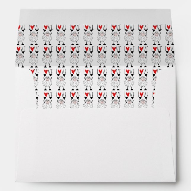 “Sheep with Hearts" Envelopes (Back (Bottom))