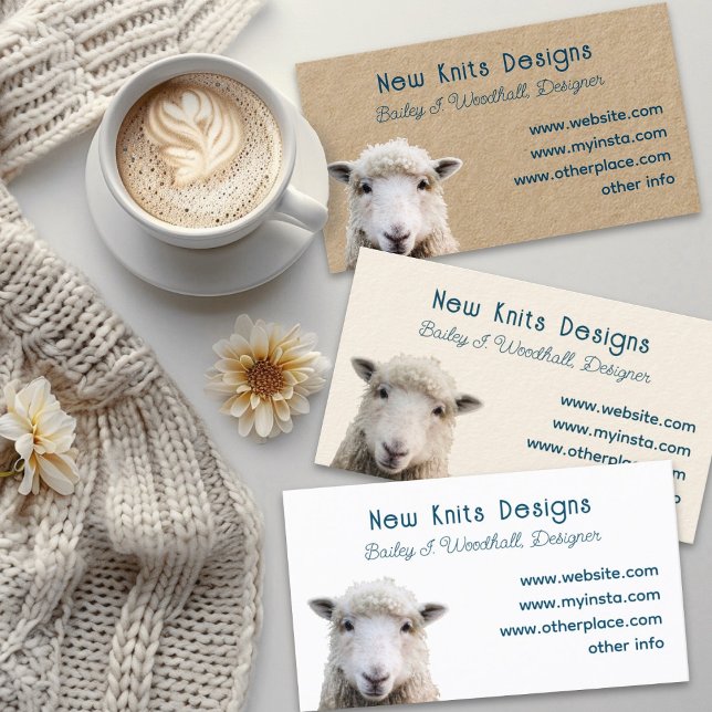 Sheep Wool Arts Fibre Designer Business Cards (Creator Uploaded)