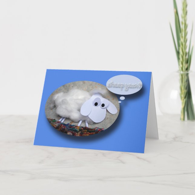 Sheep Year Cute Chinese New Year Birthday Zodiac C Holiday Card (Front)