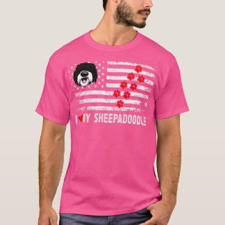 Sheepadle American Flag 4th Of July Patriotic Dood T-Shirt