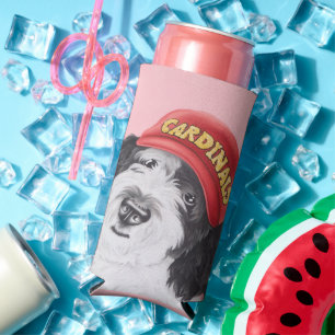 Sheepadoodle Baseball Can Cooler