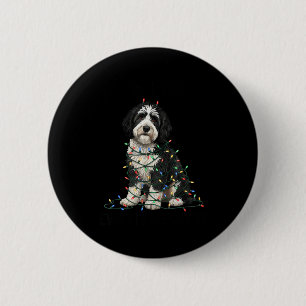 Sheepadoodle Christmas I'm Fine Everything Is Fine 6 Cm Round Badge