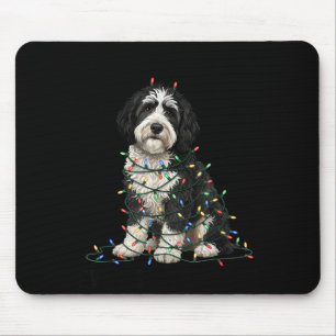Sheepadoodle Christmas I'm Fine Everything Is Fine Mouse Pad