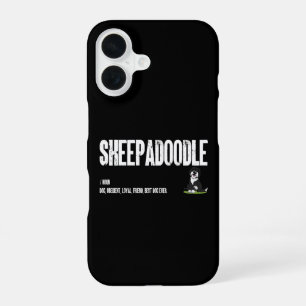 Sheepadoodle Dog Definition, Doodle Dog Noun Gifts iPhone 16 Case