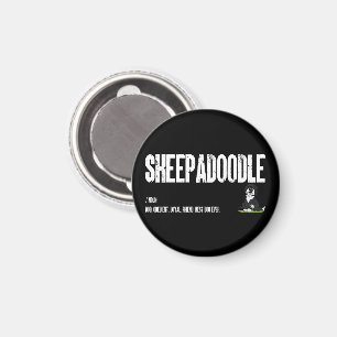Sheepadoodle Dog Definition, Doodle Dog Noun Gifts Magnet