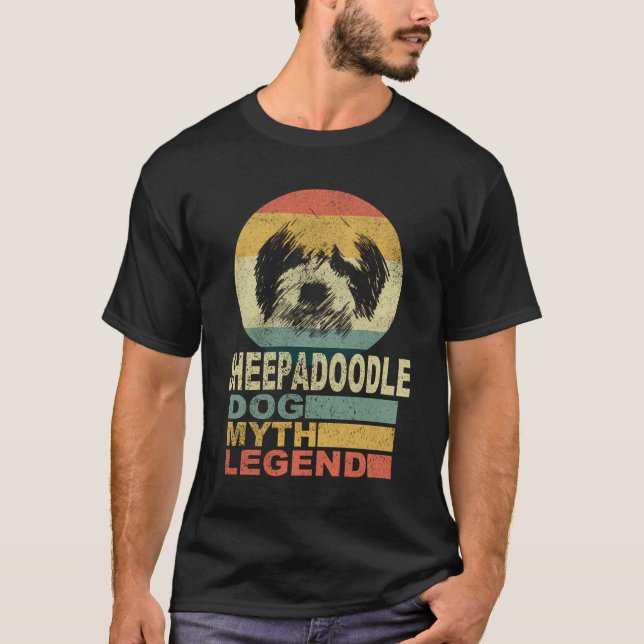 Sheepadoodle Dog Myth Legend T-Shirt (Front)