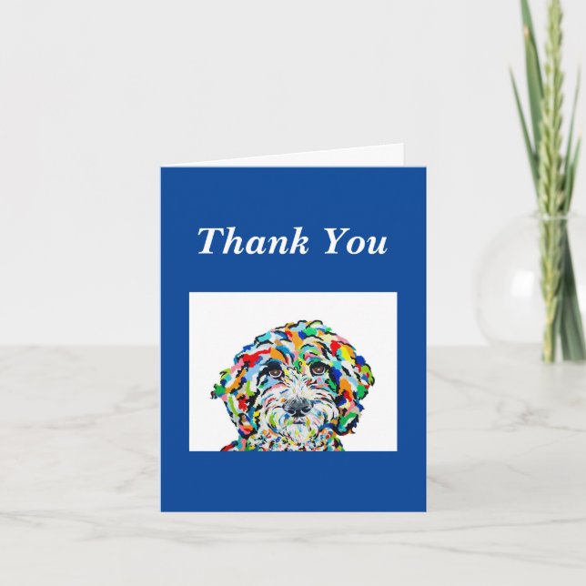 Sheepadoodle Thank You  Card (Front)