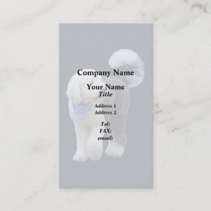Sheepadoodle With Blue Chequered Scarf Business Card
