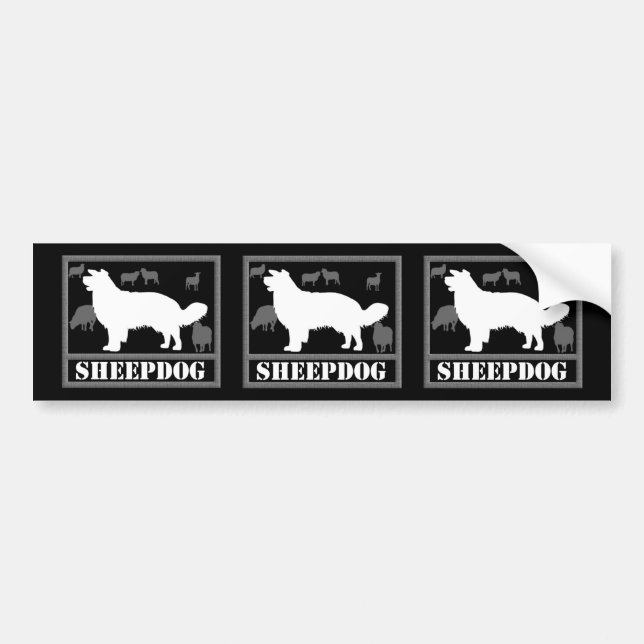 Sheepdog Bumper Sticker (Front)