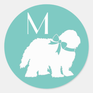 Sheepdog Puppy Old English Sheep Dog Classic Round Sticker