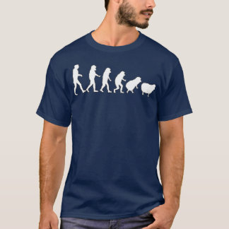 Sheeple Evolution Of human to sheep wake up sheepl T-Shirt
