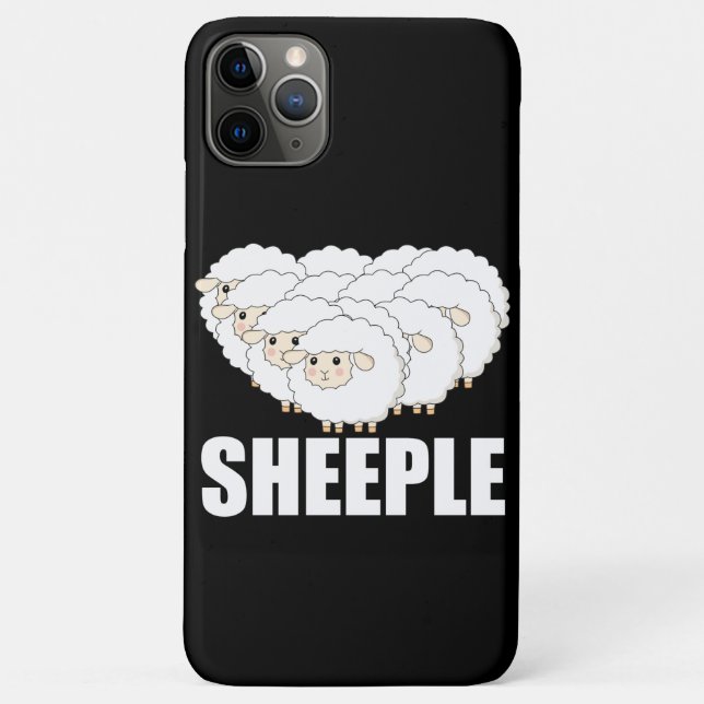 Sheeple Question Nothing Remain Terrified - Sheep Case-Mate iPhone Case (Back)