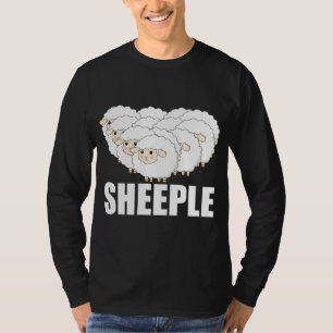 Sheeple Question Nothing Remain Terrified - Sheep T-Shirt