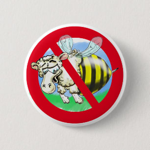 Sheeplebee forbidden 6 cm round badge